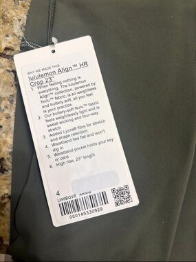 Lululemon Align HR Crop 23" - Olive Green
